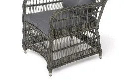 "Цесена" кресло плетеное из искусственного ротанга, цвет графит