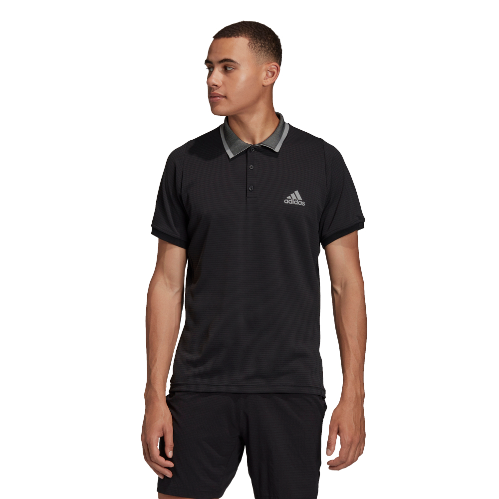 Мужское поло теннисное Adidas M T Freelift Polo - black/grey three
