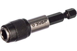 Адаптер "ЭКСПЕРТ" магнитный для бит, фиксатор, держатель для направления биты, 60мм Зубр 26715-60