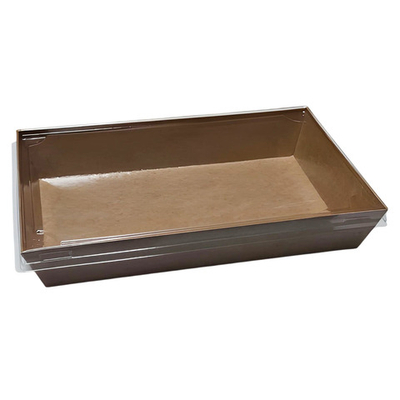 Лоток бумажный с плоской крышкой Ant Kraft 800 мл 110x180x35 мм 400 шт.