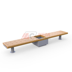 Лавка Rail Road 01 двойная с вазоном