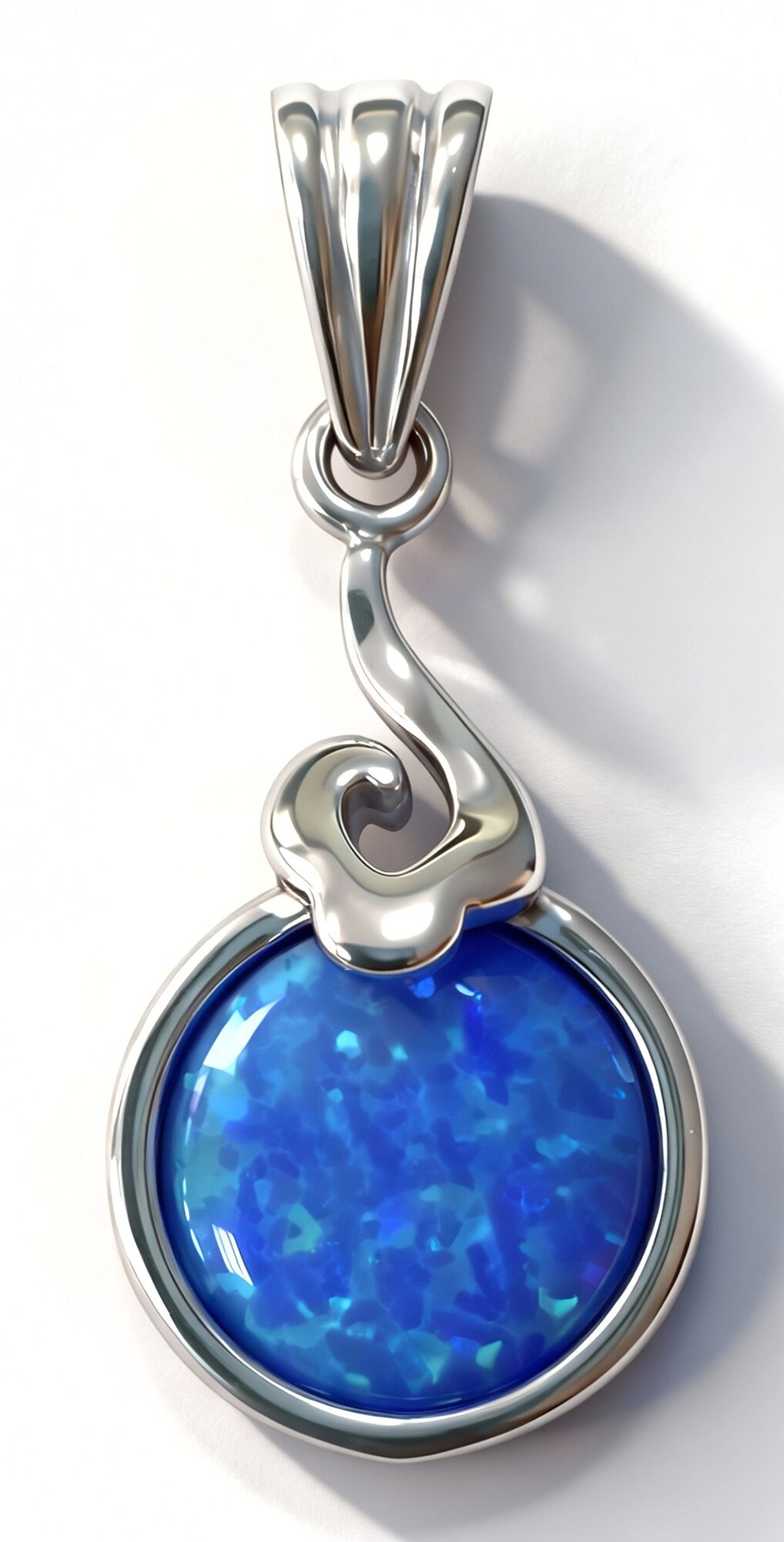 Ювелирная подвеска из серебра 925 пробы,вставка опал