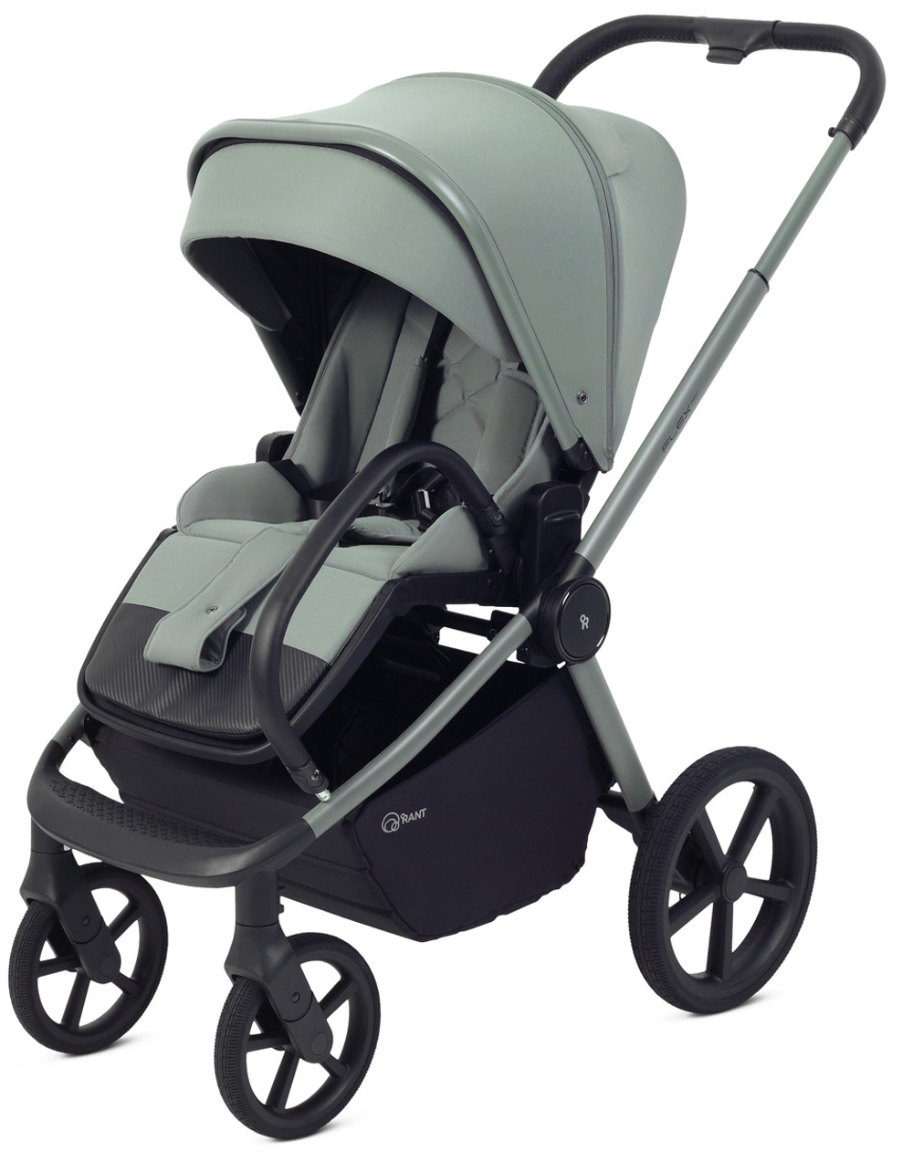 Детская коляска Rant Flex Therm Soft 4 в 1 с автокреслом Miro Black и база Forest Green