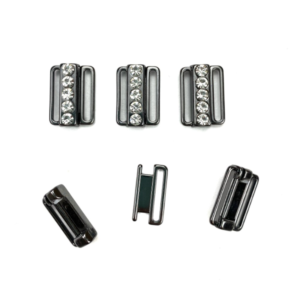 Застежка металл графит 15 мм