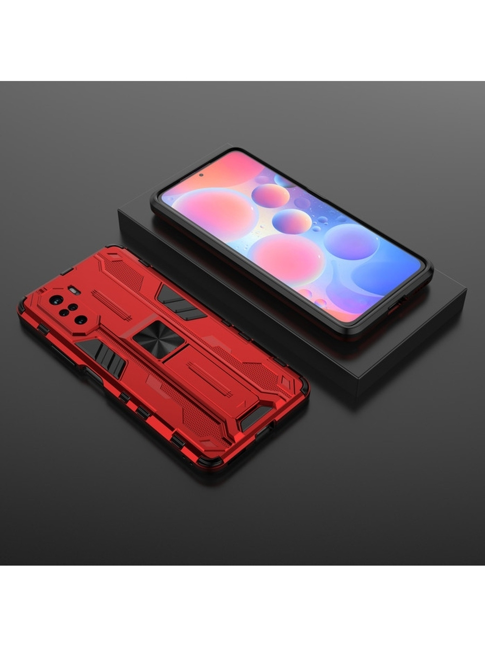 Противоударный чехол с подставкой Transformer для Xiaomi Poco F3 / Redmi K40 (Pro) / Mi 11i