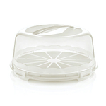 Тортница круглая цвет молочный