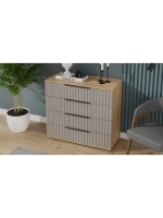 Комод для одежды Мокко матовый 4 ящика 92х41х84 см