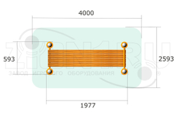 Скамейка для пресса наклонная БВА2000-М3 ВА012 для спортивных площадок