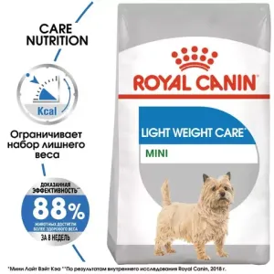 Корм для малоактивных собак, Royal Canin Mini Light Weight Care