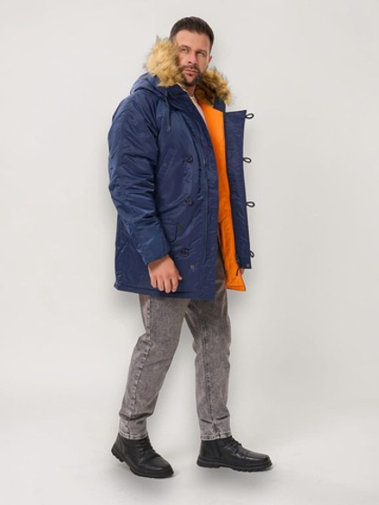 Куртка Аляска N-3B Husky Denali 2024 (синяя - r.blue/orange)