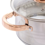 Кастрюля нерж, 3 л, с крыш, Daniks, Вена, SD-Т87-18, индукц