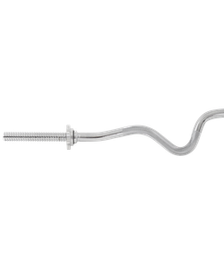 Гриф для штанги BB-102 W-образный, d=25 мм, металлический, с металлическими замками, хром, 120 см