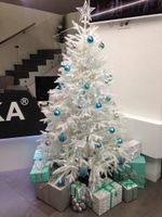 Искусственная ель «Изумрудная Белая» (Литая хвоя) 270 см / 2,7 м