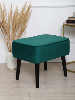 Пуф "Donatello"антивандальный велюр зеленый/венге