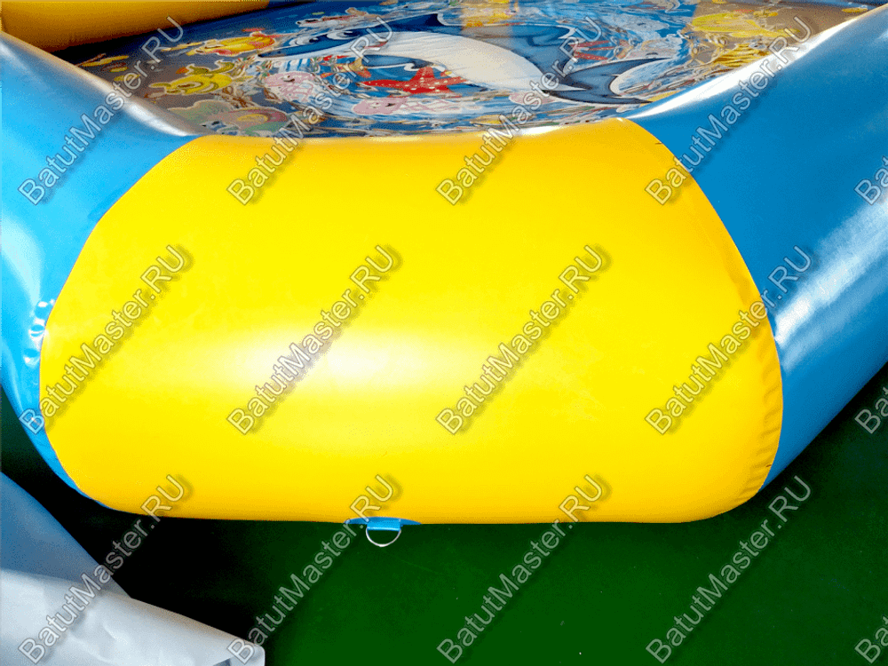 Квадратный надувной бассейн "Зебра" 6*6*0.65 м, с принт печатью на дне