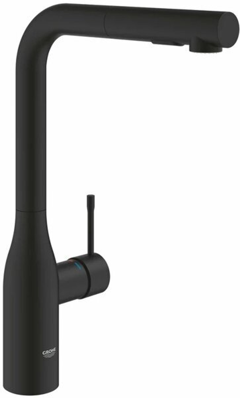 Смеситель для кухни Grohe Essence 30504KF0 с выдвижным изливом, черный матовый