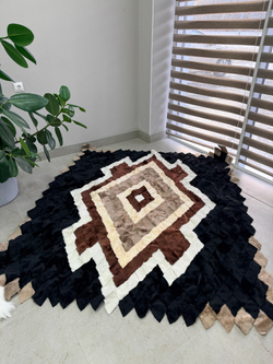 Покрывало меховое ковер из шкуры овчины