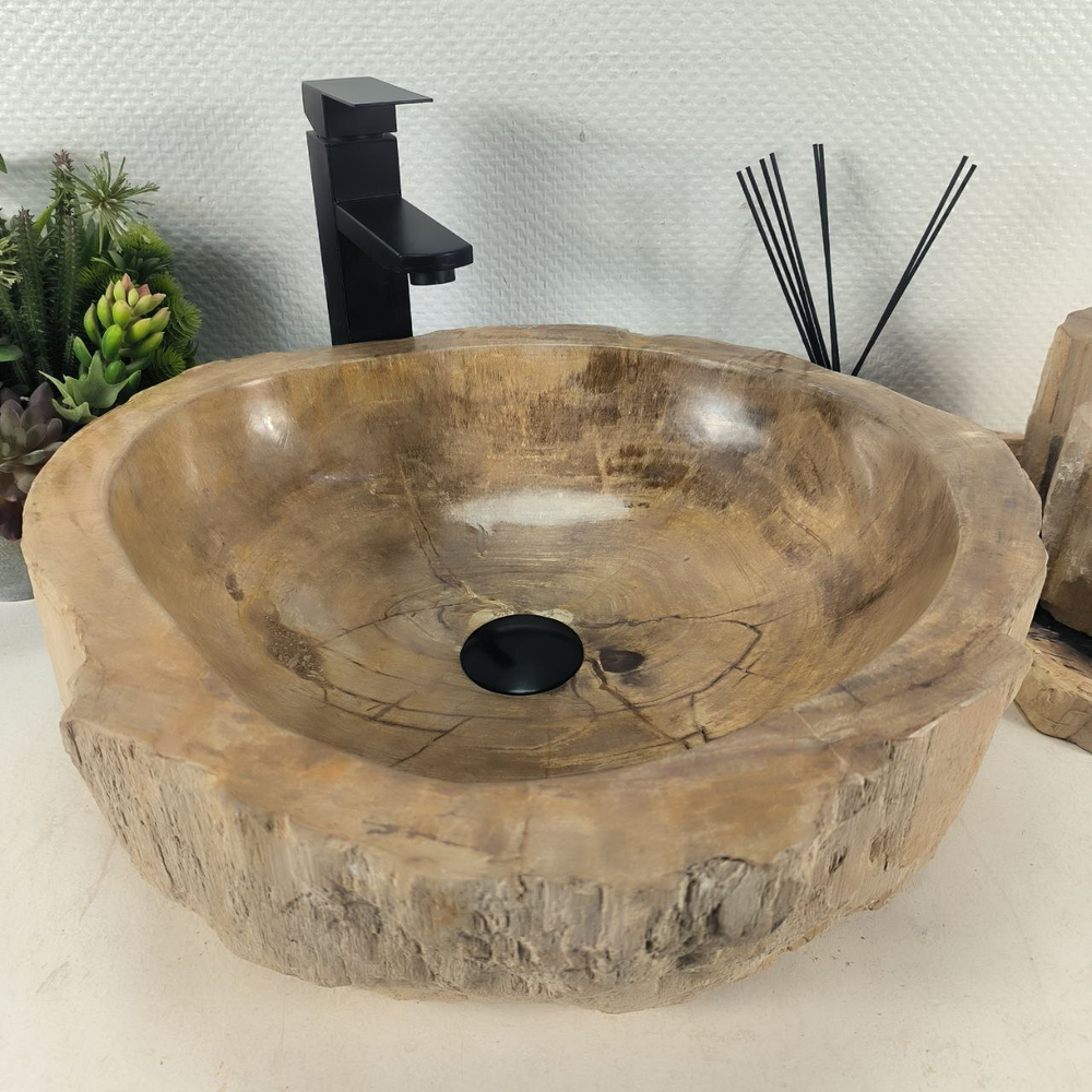 Раковина из окаменелого дерева OD-64679 48*45*15 0175