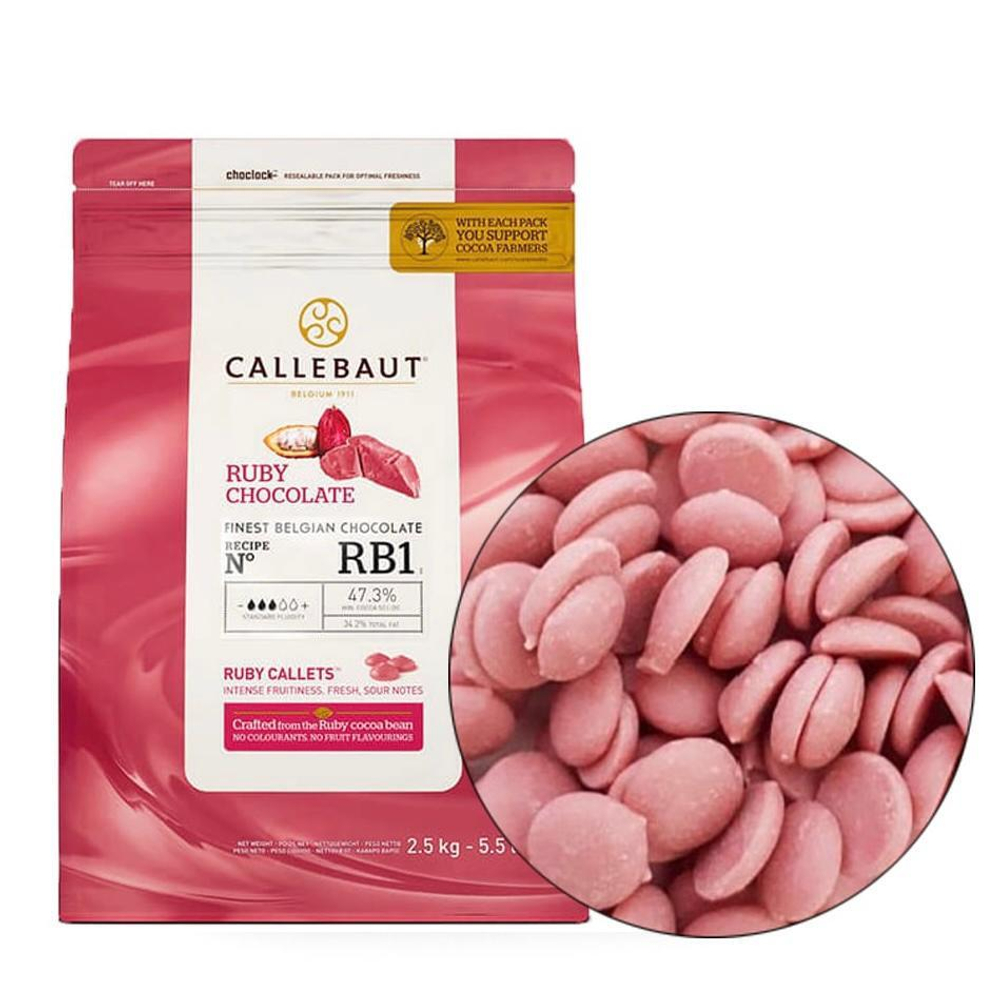 Шоколад CALLEBAUT RUBY CHOCOLATE 47.3% 50 гр