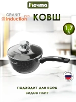 Ковш индукционный "Мечта" Гранит с несъемной ручкой и крышкой 1.7л