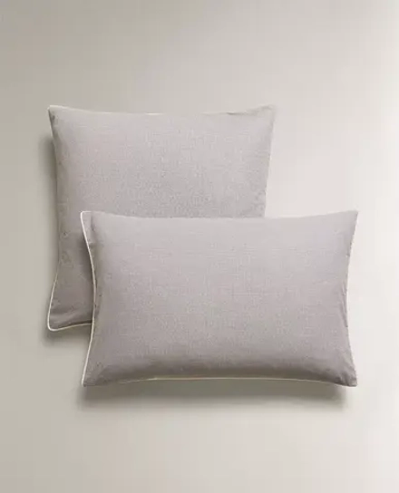 ZARA HOME ДЕТСКАЯ НАВОЛОЧКА В КЛЕТКУ, БЕЛЫЙ/СЕРЫЙ