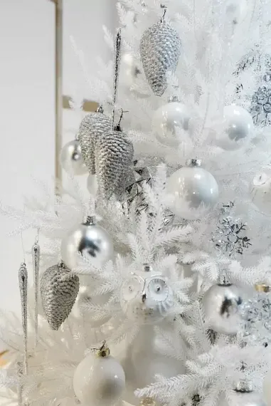 Искусственная елка Лесная Симфония белая 150 см., 100% литая хвоя, Max Christmas (ЕЛСМБ15)