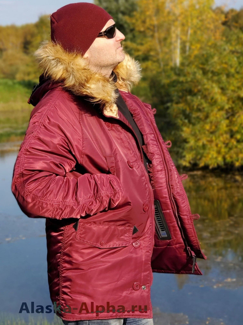 Куртка Аляска Husky Denali (бордовая - burgundy)