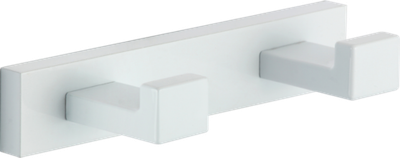 88052-F П/держатель 2 крючка (БЕЛЫЙ) GANZER (20/1шт)