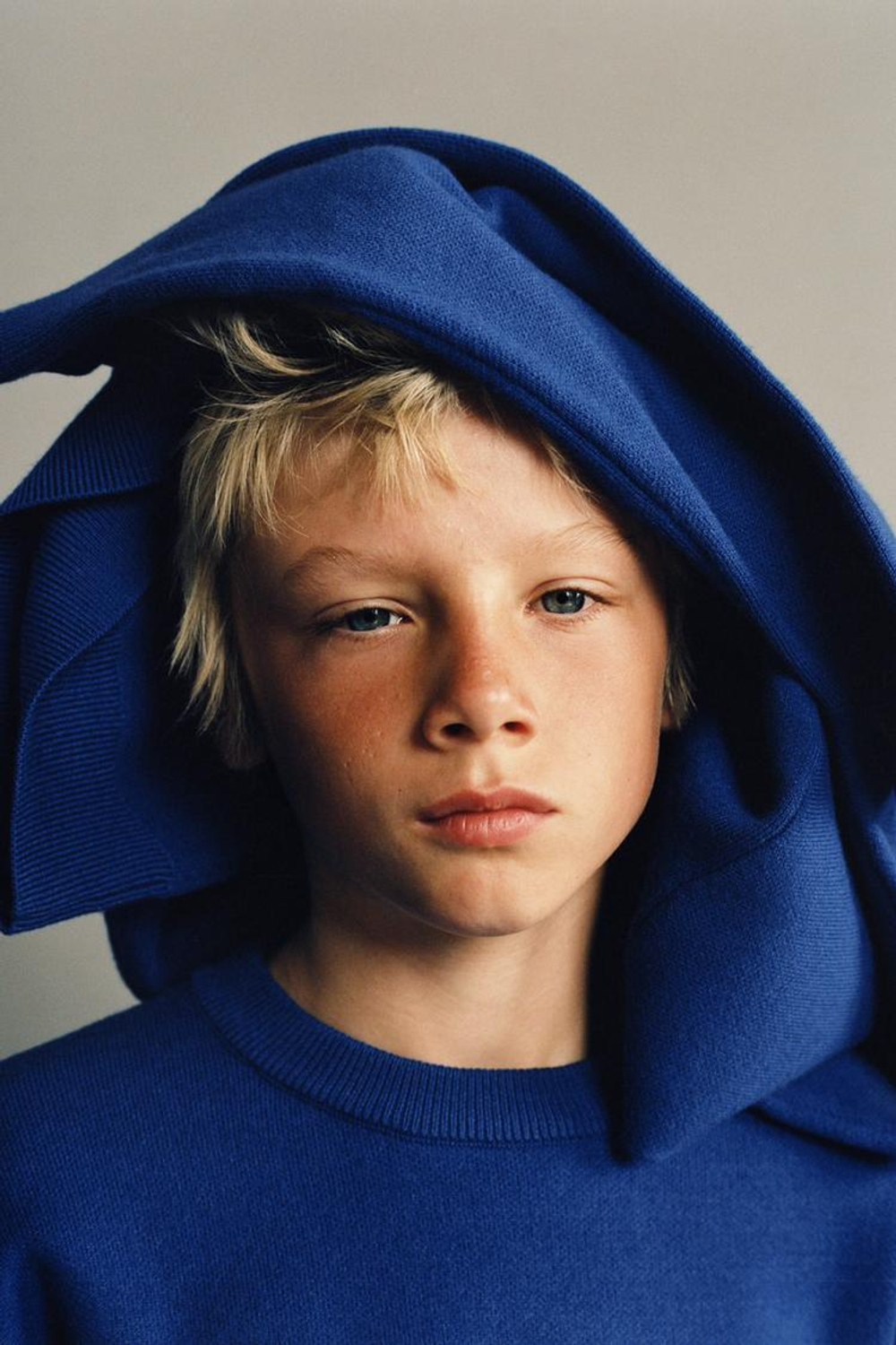 ZARA ОДНОТОННЫЙ СВИТЕР, ЦВЕТ НОЧНОГО НЕБА