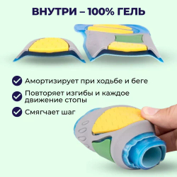 Мужские и женские гелевые стельки для обуви при боли в ногах, отеках и занятиях спортом
