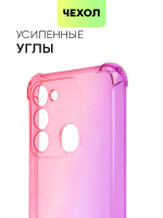 Чехол BROSCORP для Tecno Spark 8C оптом (арт. TCN-S8C-HARD-TPU-PINK-PURPLE)