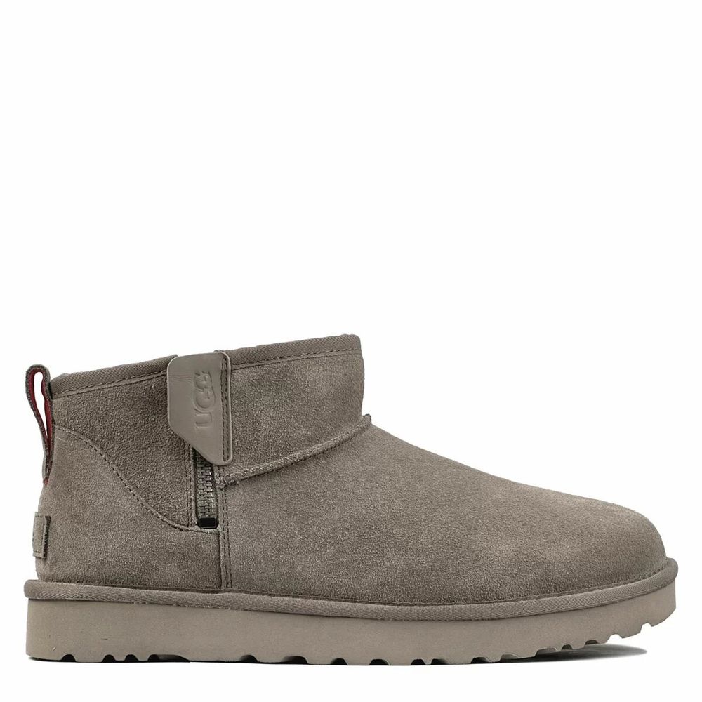 Угги UGG Mens Classic Ultra Mini Zip Boot Smoke