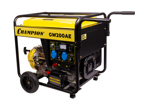 Генератор бензо сварочный Champion GW200AE (5,0/5,5кВА, 180/200А, 85кг) эл.стартер
