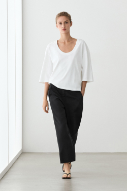 Massimo Dutti Зауженные брюки капри, черный