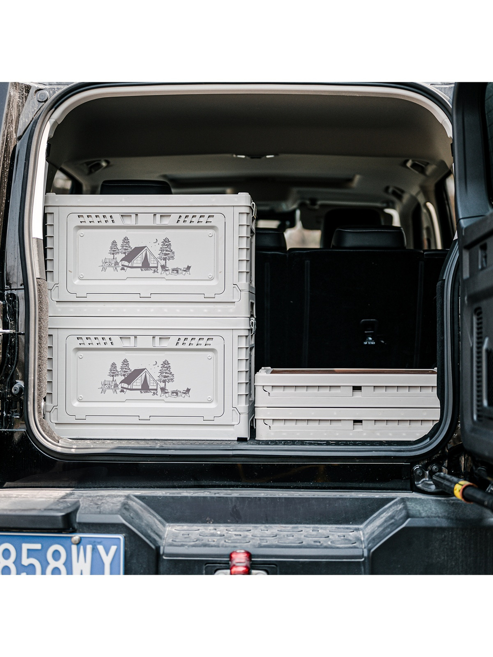 Ящик туристический Naturehike 50 л, трансформер, со столешницей, бежевый