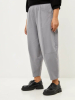 Брюки бананы трикотажные с декоративными швами