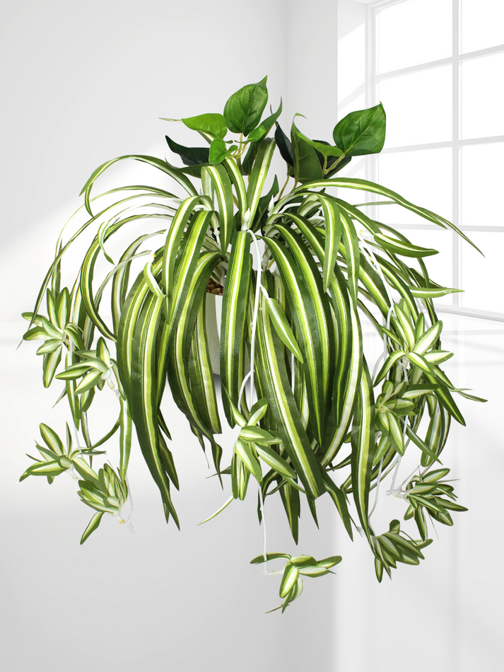 Искусственное растение Хлорофитум 33см в кашпо