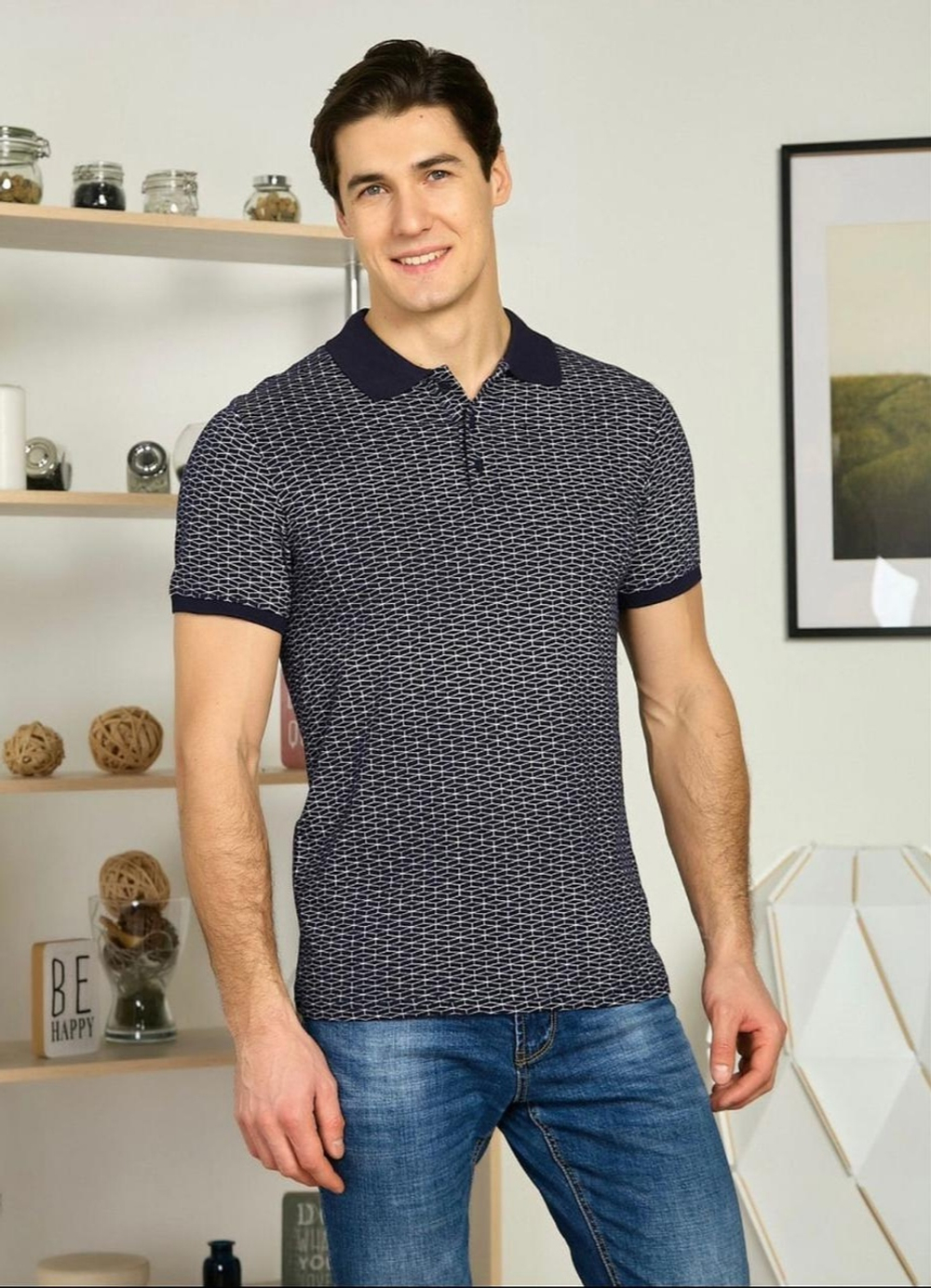 Футболка поло муж. Геометрия ФПМ0009