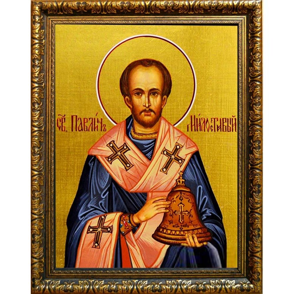 Павлин Милостивый, Ноланский, епископ, святитель. Икона на холсте.