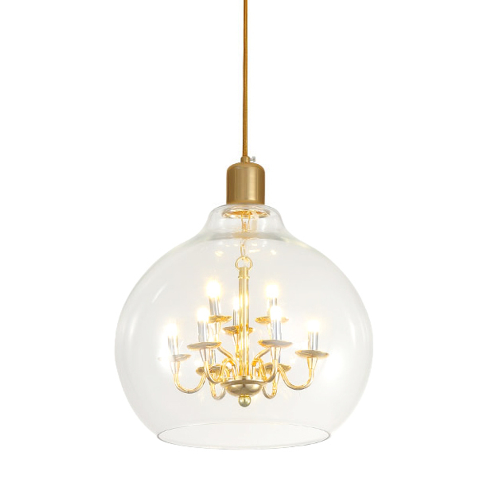 Pendant design lamp King Edison by Mineheart (Clear)