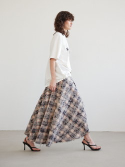 Юбка-килт Grunge, сине-бежевая