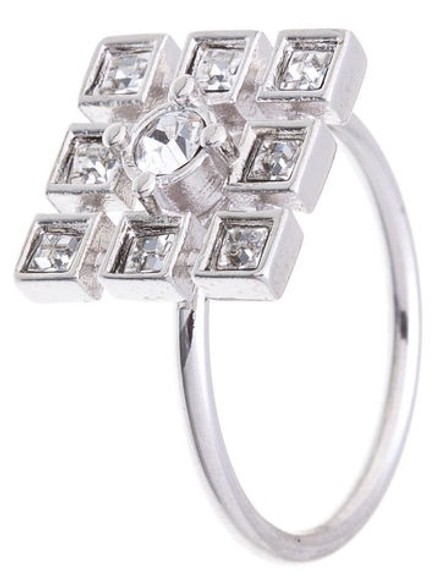 "Дагар"  кольцо в серебряном покрытии из коллекции "Snow" от Jenavi