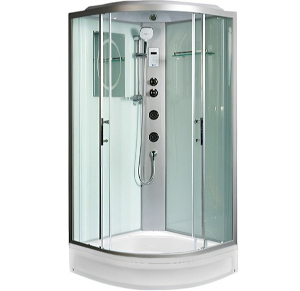 Душевая кабина WeltWasser (ВельтВассер) Werra XL 1004, со средним поддоном, с электрикой и ГМ, 100x100x226