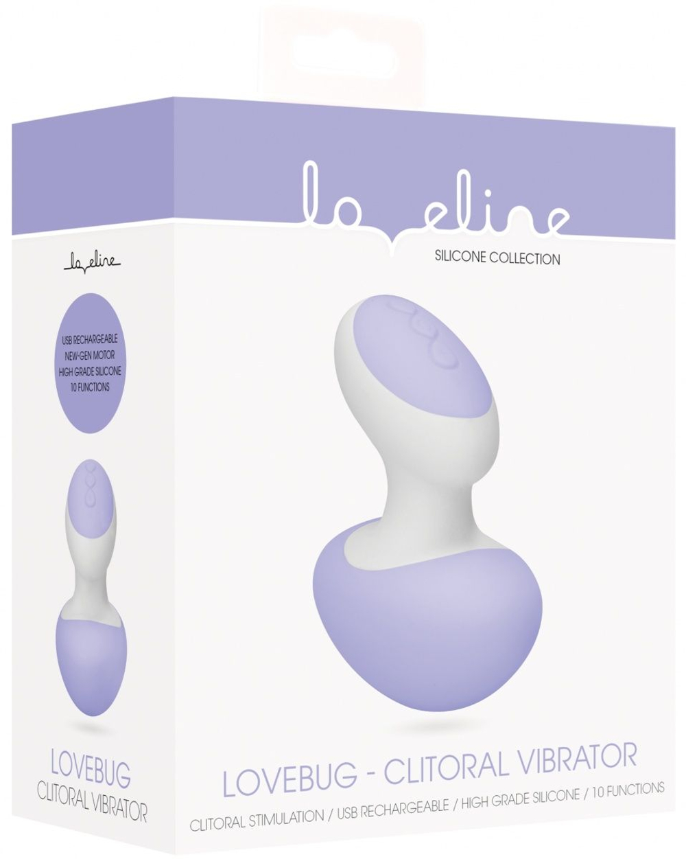 Фиолетовый клиторальный массажер Lovebug (Цвет: фиолетовый)