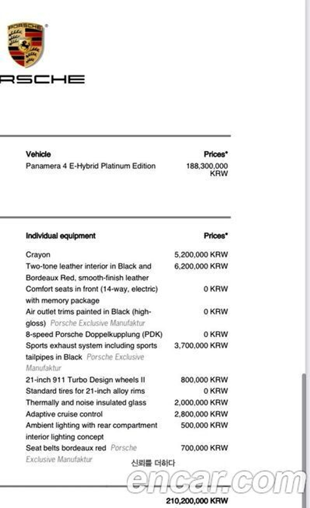 Porsche Panamera (971) 2.9 AWD E-Hybrid Platinum Editions (12.2022)