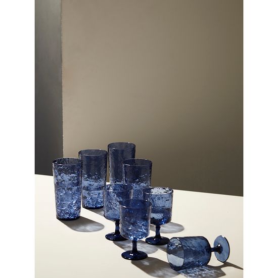 Набор бокалов из акрила arctic для вина, 280 мл, синий, 4 шт.