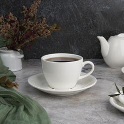 Чайная пара 255 мл белая d 9 см h7 см фарфор P.L. Proff Cuisine [4]