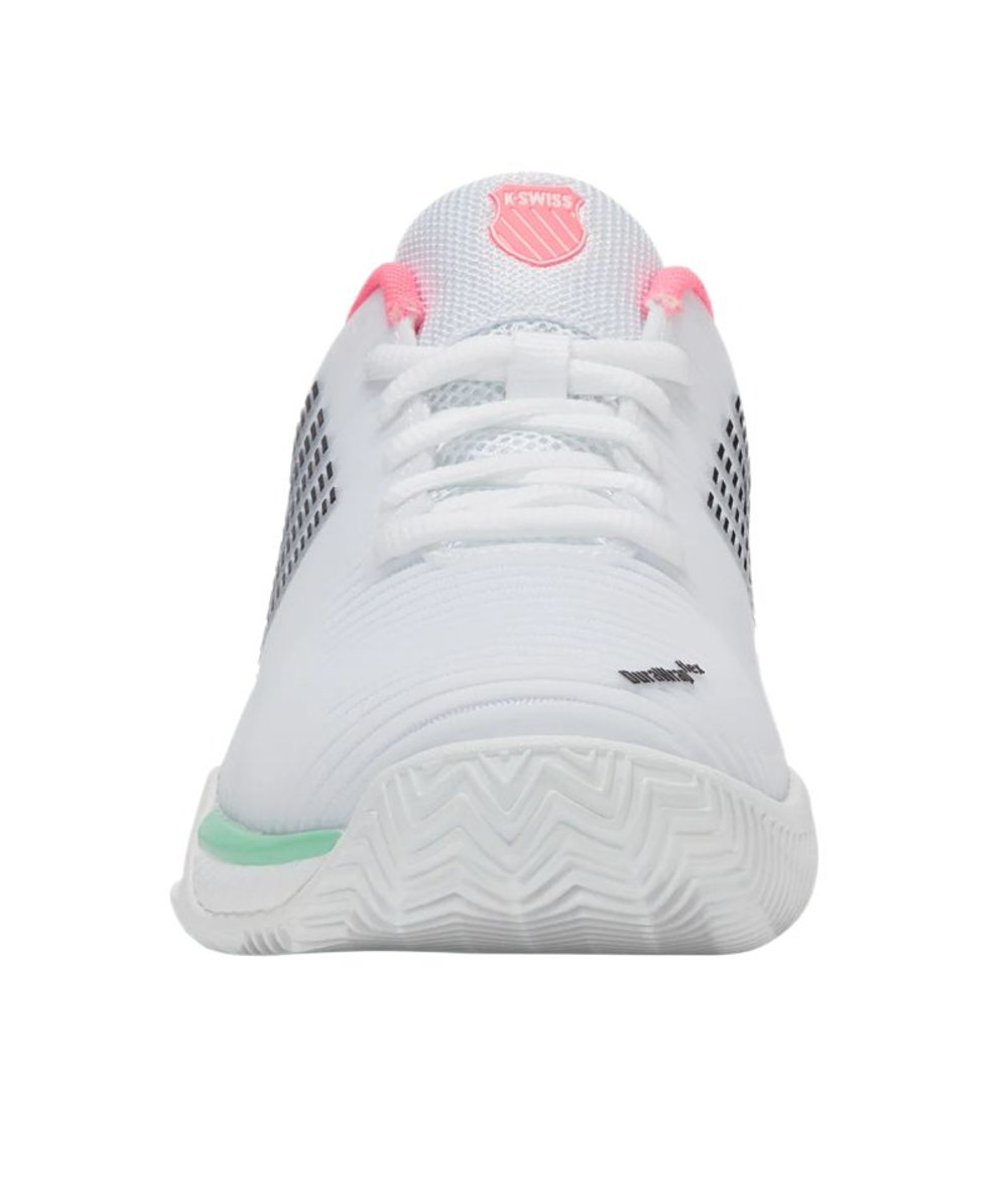 Женские теннисные кроссовки K-Swiss Hypercourt Express 2 Clay - white/neon pastel pink/black