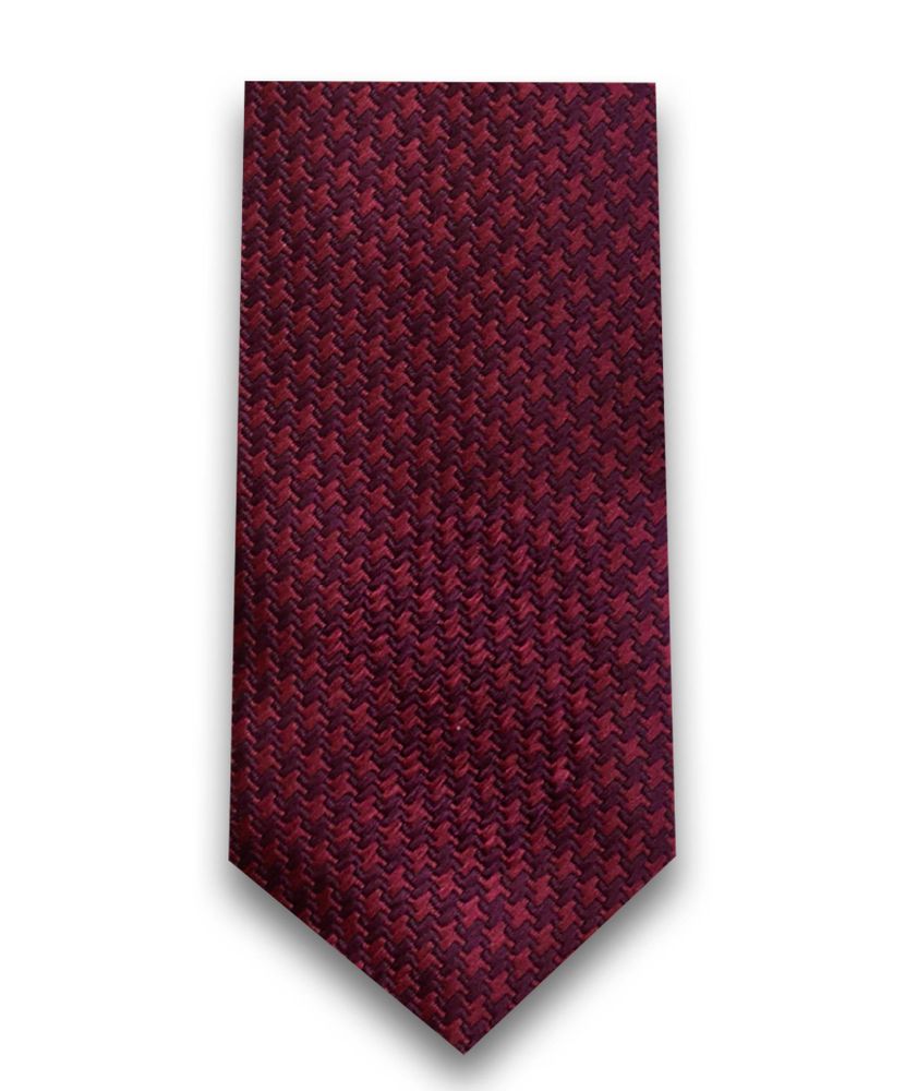 Бордовый галстук с текстурой TSAREVICH