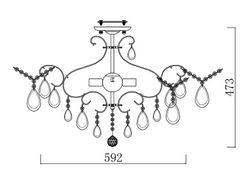Люстра на штанге Freya Chabrol FR2302-CL-06-WG